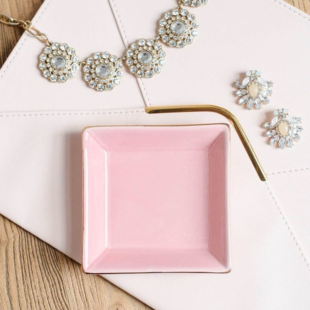 Elegant Pink Jewelry Dish